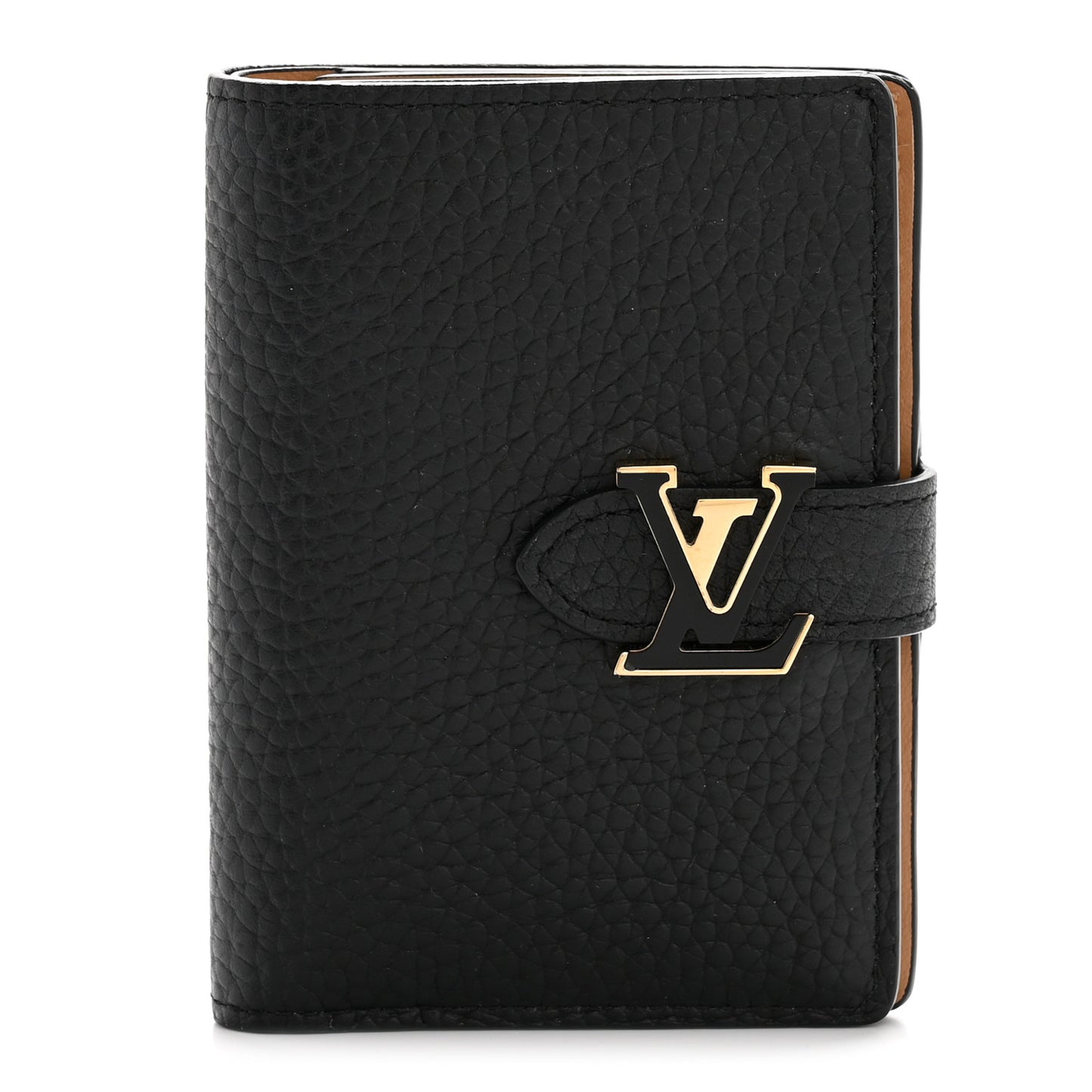 Taurillon Capucines Vertical Card Holder Black Black