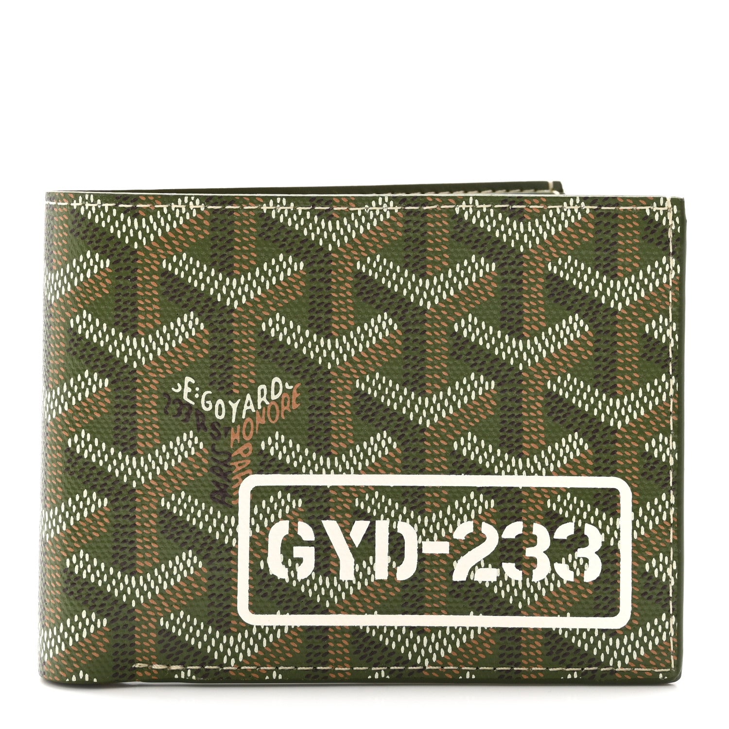 Goyard Goyardine Bi-Fold Victoire PM Wallet Khaki 1 of 7