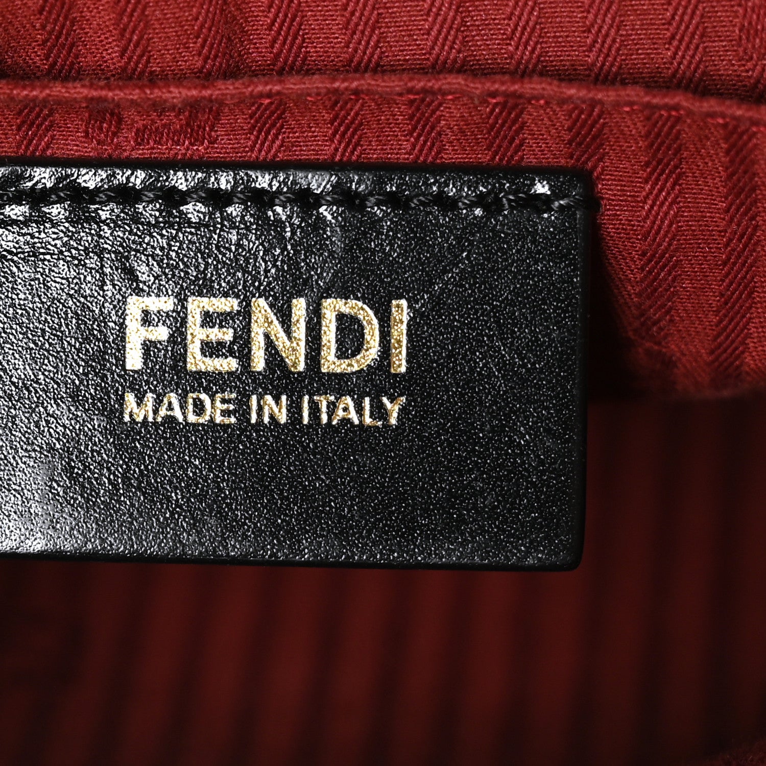 Fendi Vitello Elite Regular 2Jours Tote Rosso Scuro Ciliegia 7 of 15