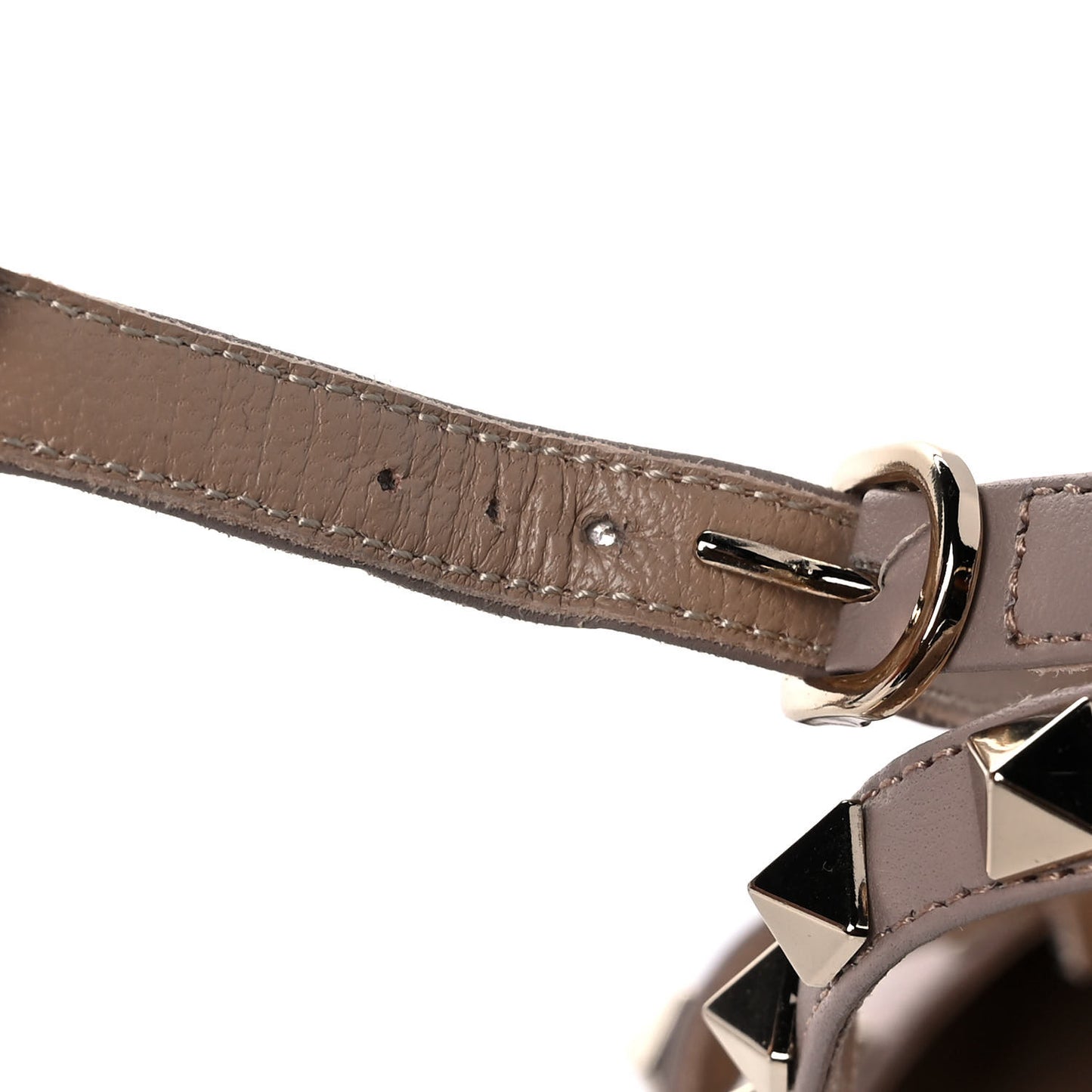 Nappa Rockstud Ankle Strap Pumps 37.5 Poudre