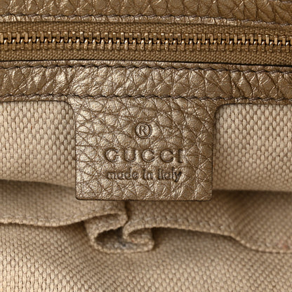 Gucci Metallic Pebbled Calfskin Medium Soho Shoulder Bag Gold 6 of 11