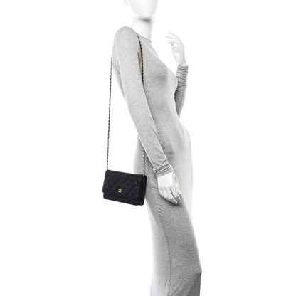 Chanel Caviar Quilted Wallet on Chain WOC Black 2 of 12