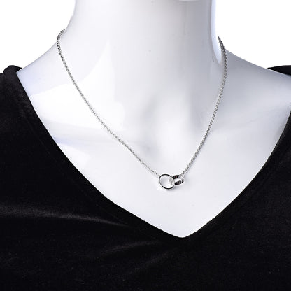 Cartier 18K White Gold Interlocking LOVE Necklace 2 of 6