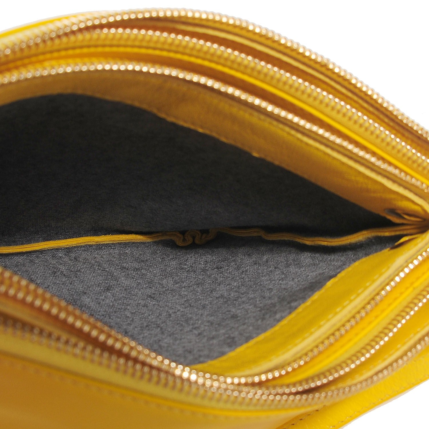 Celine Lambskin Small Trio Crossbody Bag Sun Yellow 5 of 8