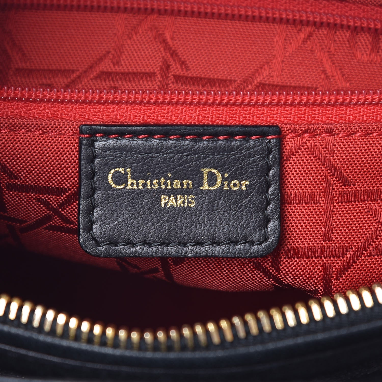 Christian Dior Lambskin Cannage Medium Lady Dior Black 6 of 14