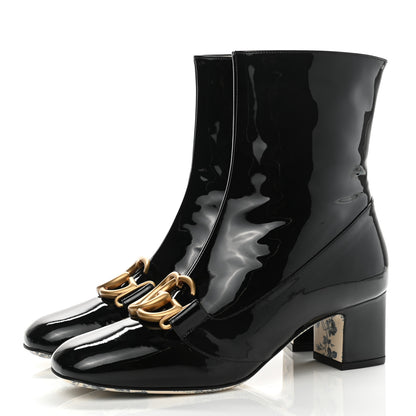 Gucci Vernice GG Victoire 55mm Ankle Boots 37 Black 3 of 9