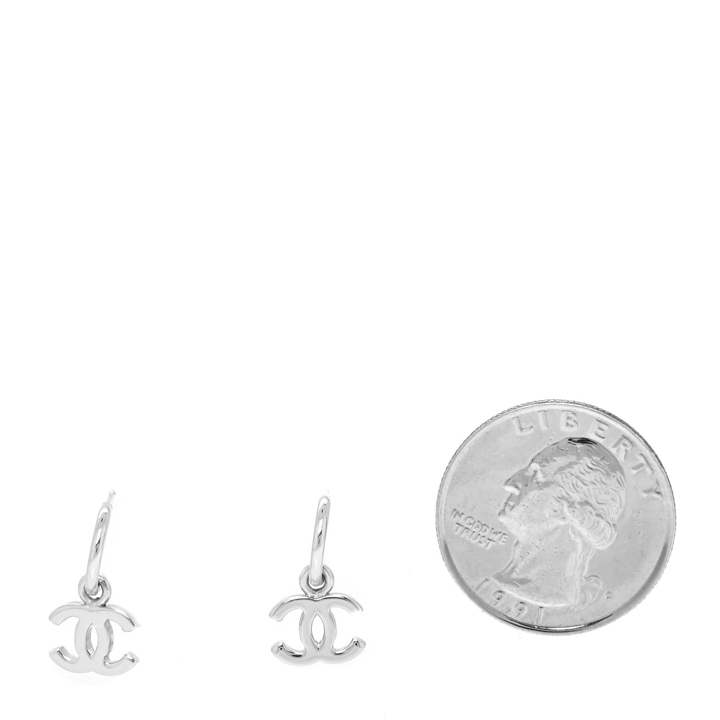 Ruthenium CC Drop Earrings Silver
