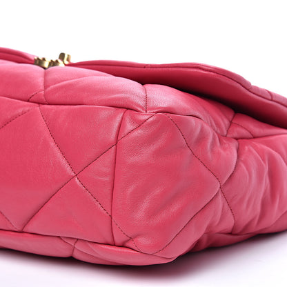 Chanel Goatskin Quilted Maxi 19 Flap Pink 8 of 10