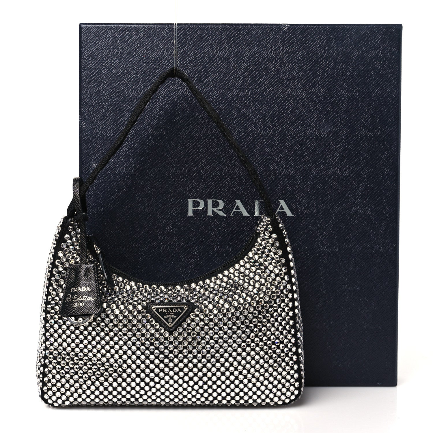 Prada Satin Crystal Mini Re-Edition 2000 Bag Cristal 11 of 11