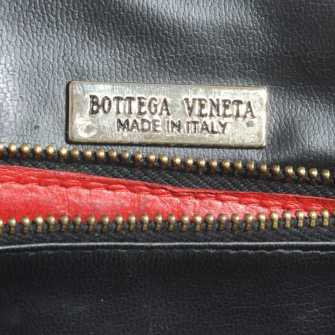 Vintage Nappa Intrecciato Shoulder Bag Red