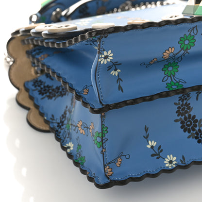 Fendi Vitello Liberty Japanese Blossom Scalloped Studded Grommet Kan I Shoulder Bag Nebula Multicolor 7 of 8