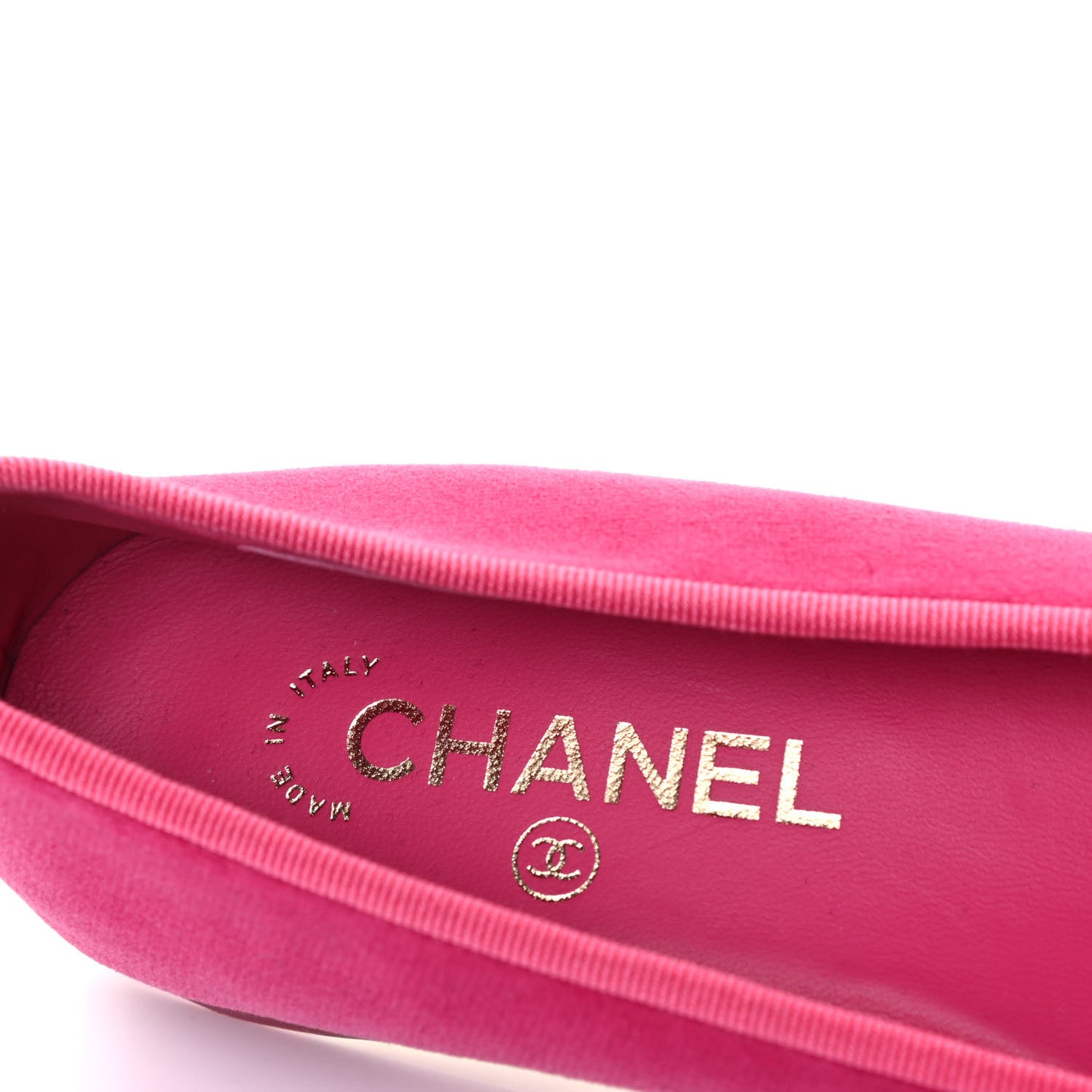 Velvet Cap Toe Ballerina Flats 38 Pink