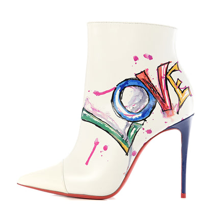 Christian Louboutin Calfskin In Love 100 Booties 35 White 1 of 9