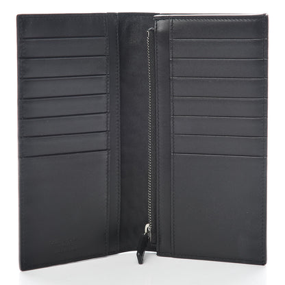 Saint Laurent Calfskin Crocodile Embossed Continental Wallet Black 5 of 8