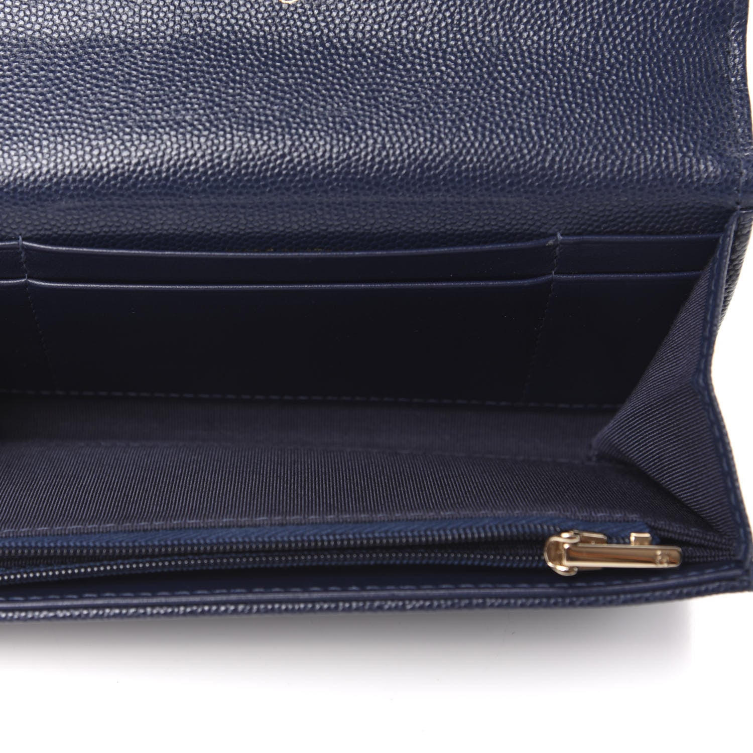Chanel Caviar Quilted Small Flap Wallet Navy Blue 5 of 8