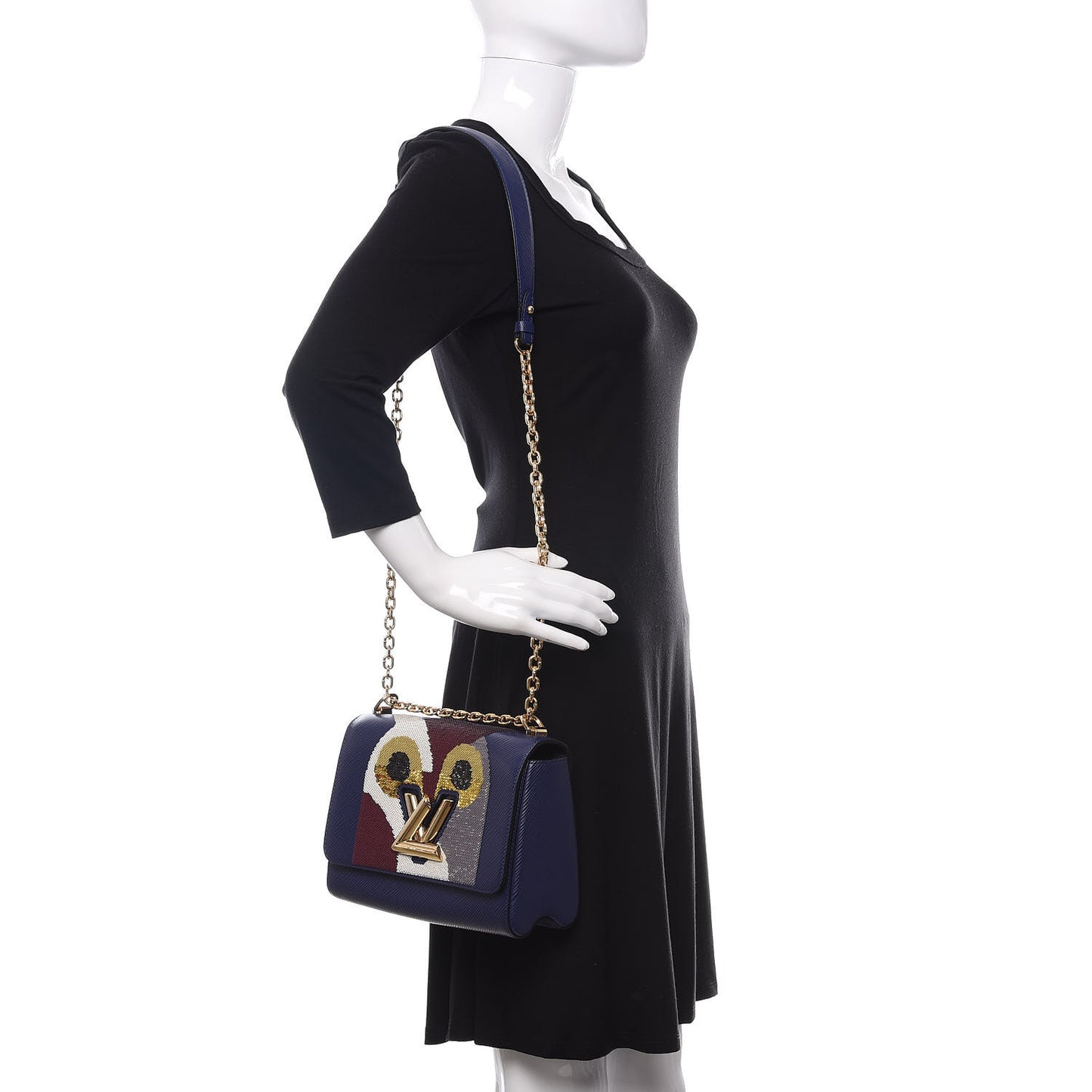 Epi Sequins Twist Shoulder Bag MM