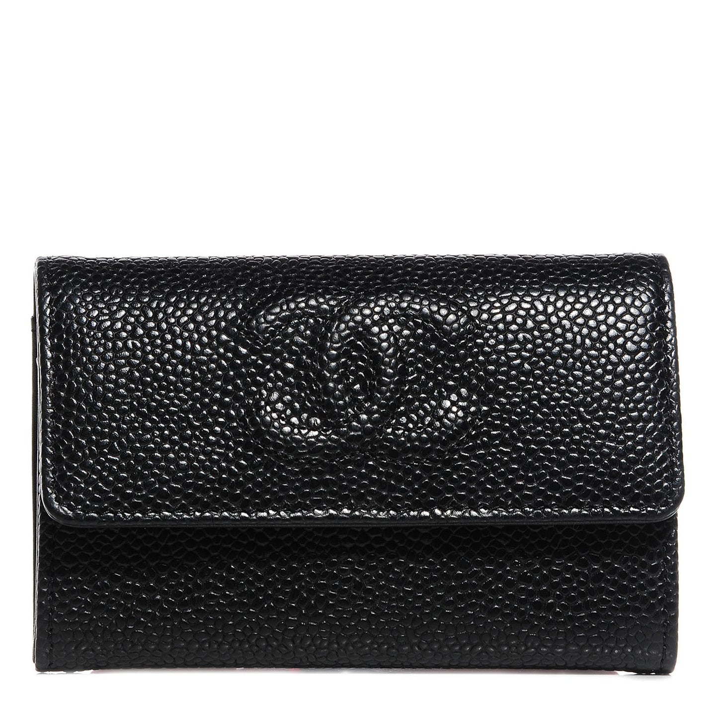 Caviar Timeless CC Flap Card Holder Black