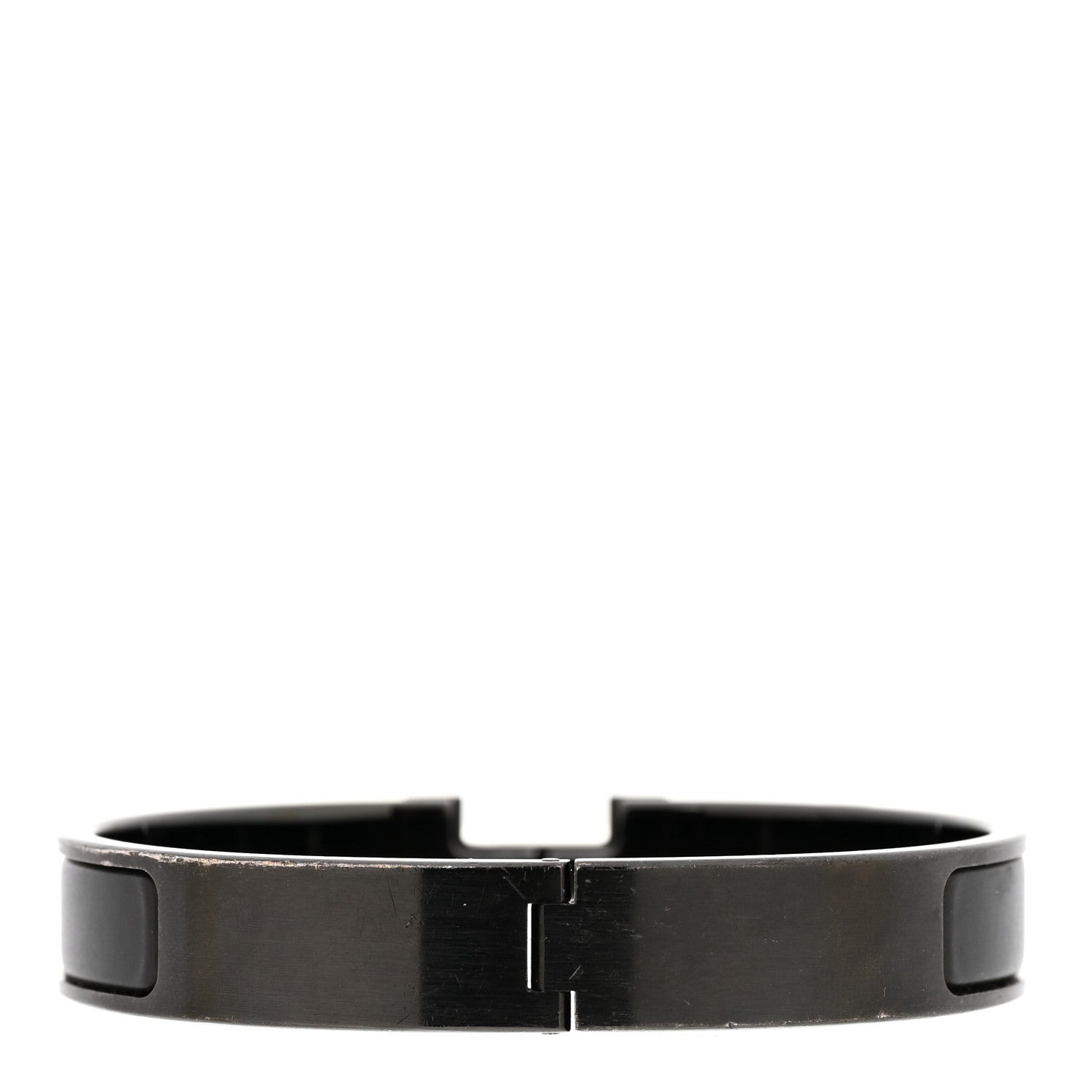 Hermes Matte Enamel Narrow Clic Clac HH Bracelet PM So Black 3 of 4