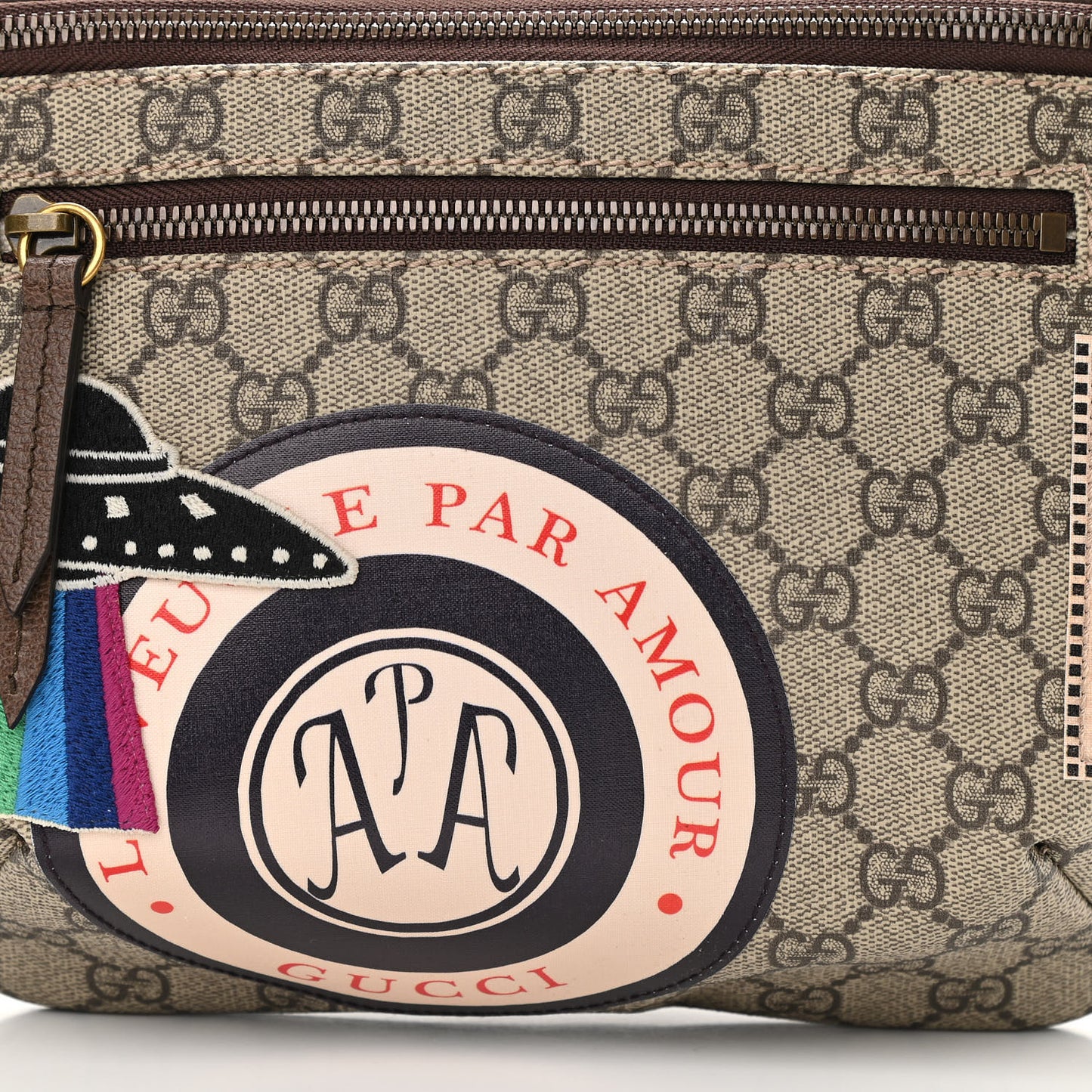 GG Supreme Monogram Courrier Belt Bag Beige New Acero