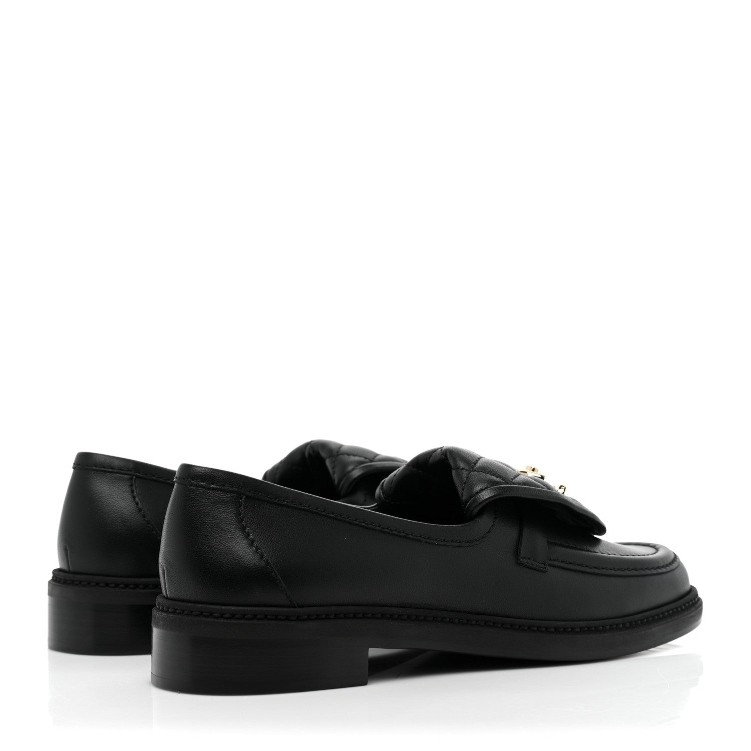 Chanel Lambskin Quilted CC Turnlock Loafers 39.5 Black 4 of 11