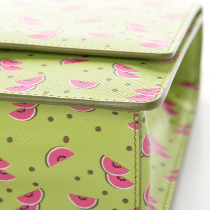 Prada Saffiano Watermelon Print Shoulder Bag Erba 9 of 11
