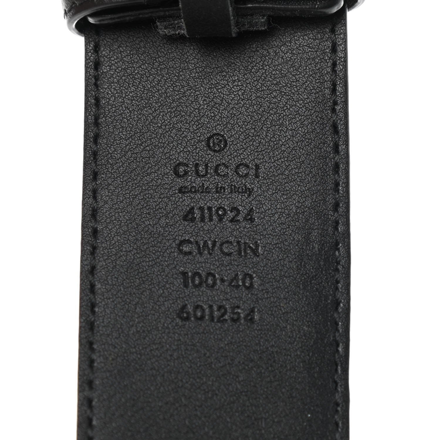 Gucci Guccissima Signature Interlocking G 40mm Belt 100 40 Black 3 of 7