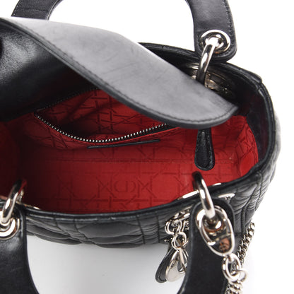 Christian Dior Lambskin Cannage Mini Lady Dior Black 6 of 14
