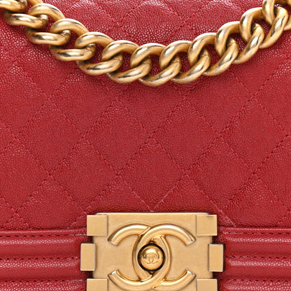 Chanel Caviar Quilted Small Boy Flap Red 8 of 11