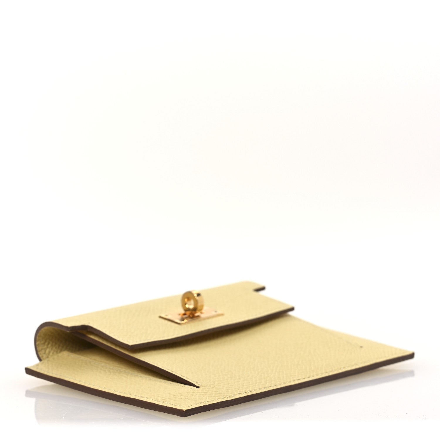 Hermes Epsom Kelly Pocket Compact Wallet Jaune Poussin 4 of 10