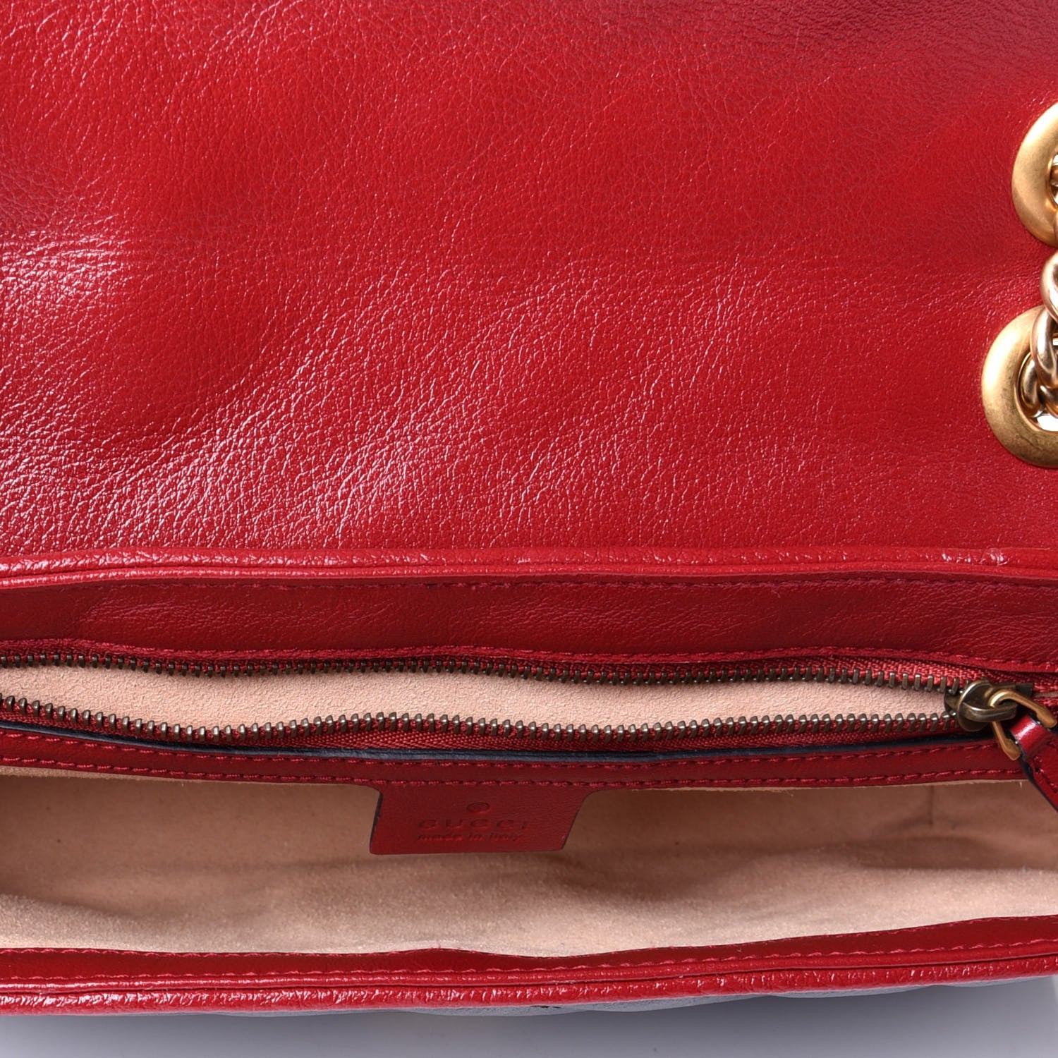 Gucci Vintage Effect Calfskin Matelasse Diagonal Small Torchon GG Marmont Shoulder Bag Black Romantic Cherry 6 of 8