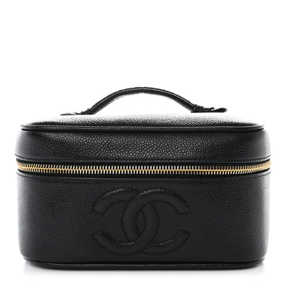 Chanel Caviar CC Vanity Cosmetic Case Black 1 of 11