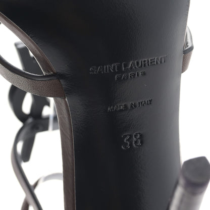 Saint Laurent Calfskin Cassandra 100 Sandals 38 Moro 6 of 8