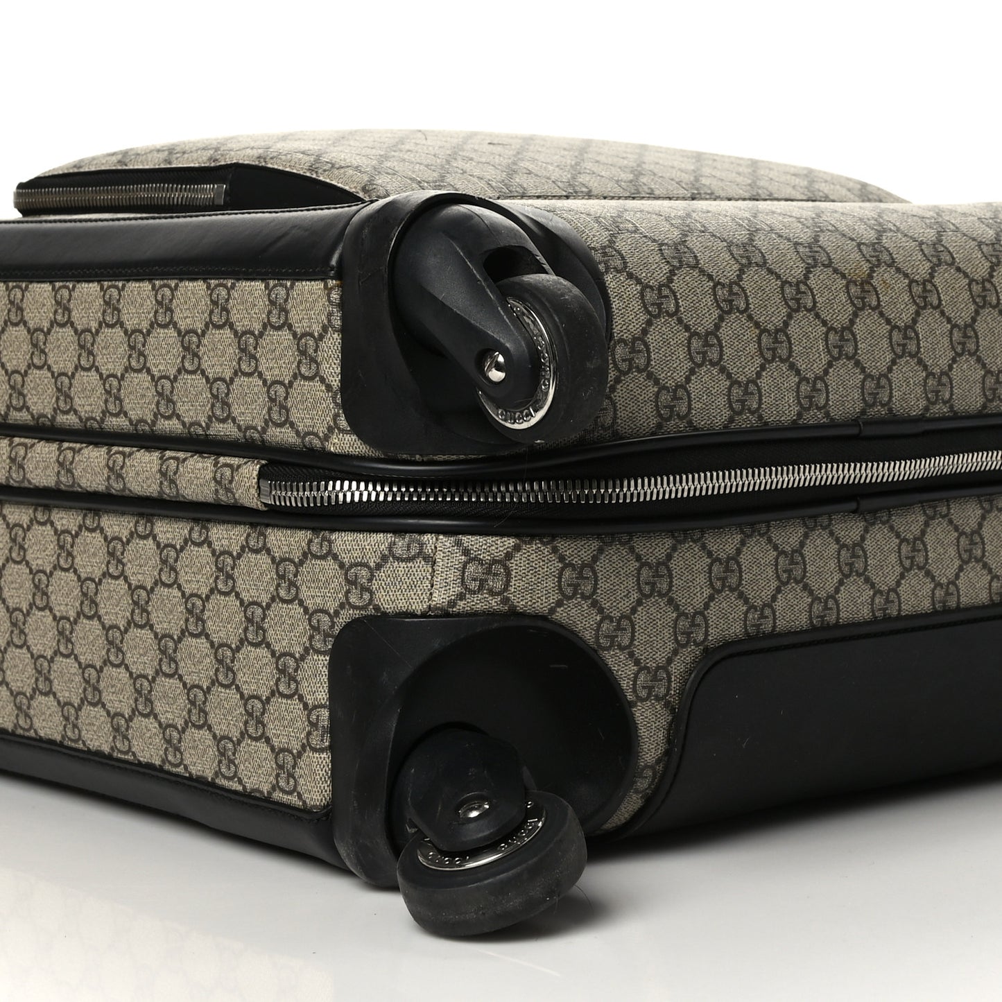 GG Supreme Monogram Calfskin Carry On Trolley Beige Ebony Black
