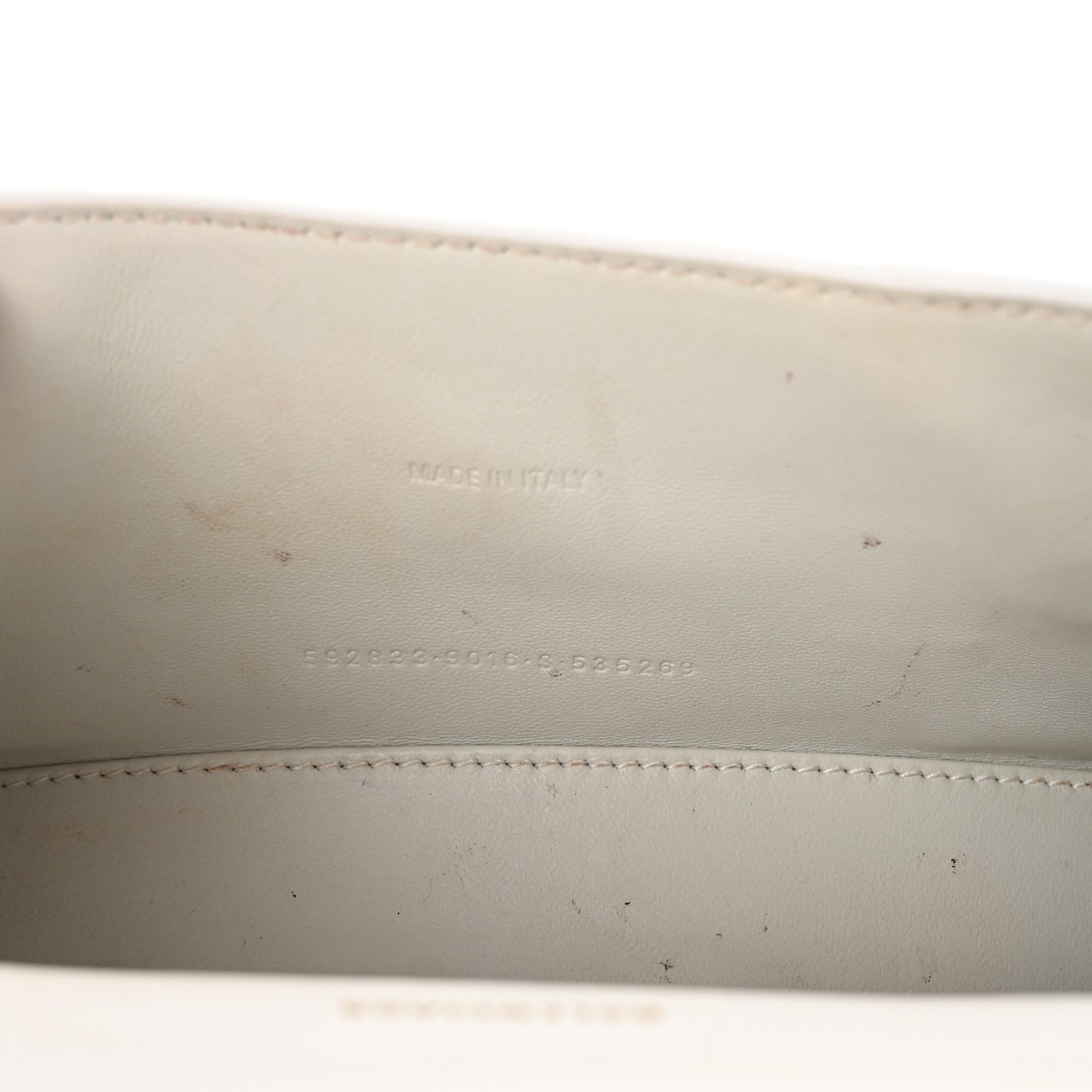 Shiny Calfskin Crocodile Embossed Hourglass Top Handle Bag XS White