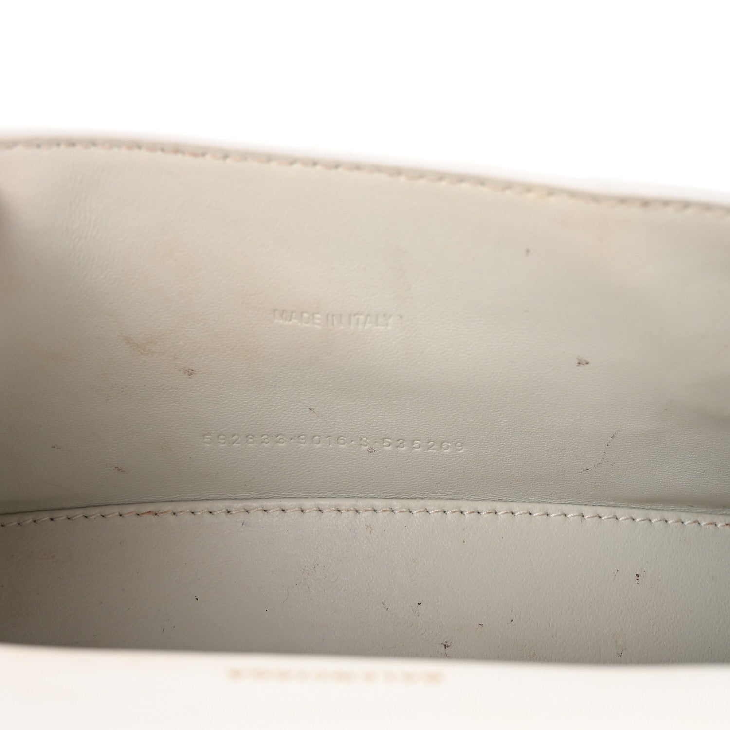 Balenciaga Shiny Calfskin Crocodile Embossed Hourglass Top Handle Bag XS White 7 of 10