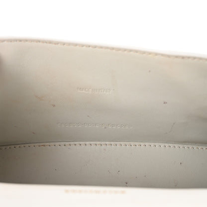 Balenciaga Shiny Calfskin Crocodile Embossed Hourglass Top Handle Bag XS White 7 of 10
