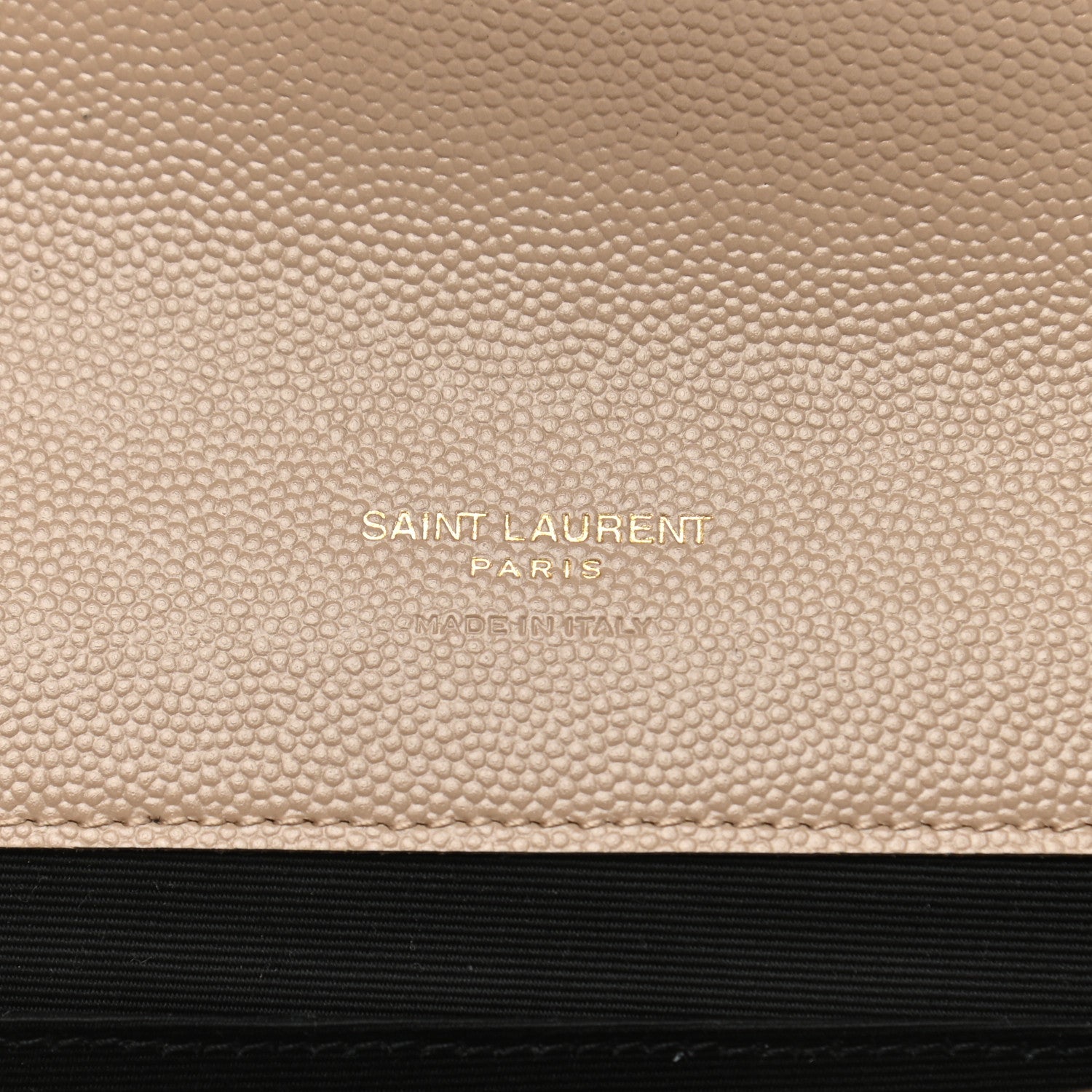 Saint Laurent Grain De Poudre Textured Mixed Matelasse Triquilt Monogram Clutch Dark Beige 6 of 9