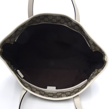 Gucci GG Supreme Monogram Medium Zippered Shopping Tote Off White 5 of 10