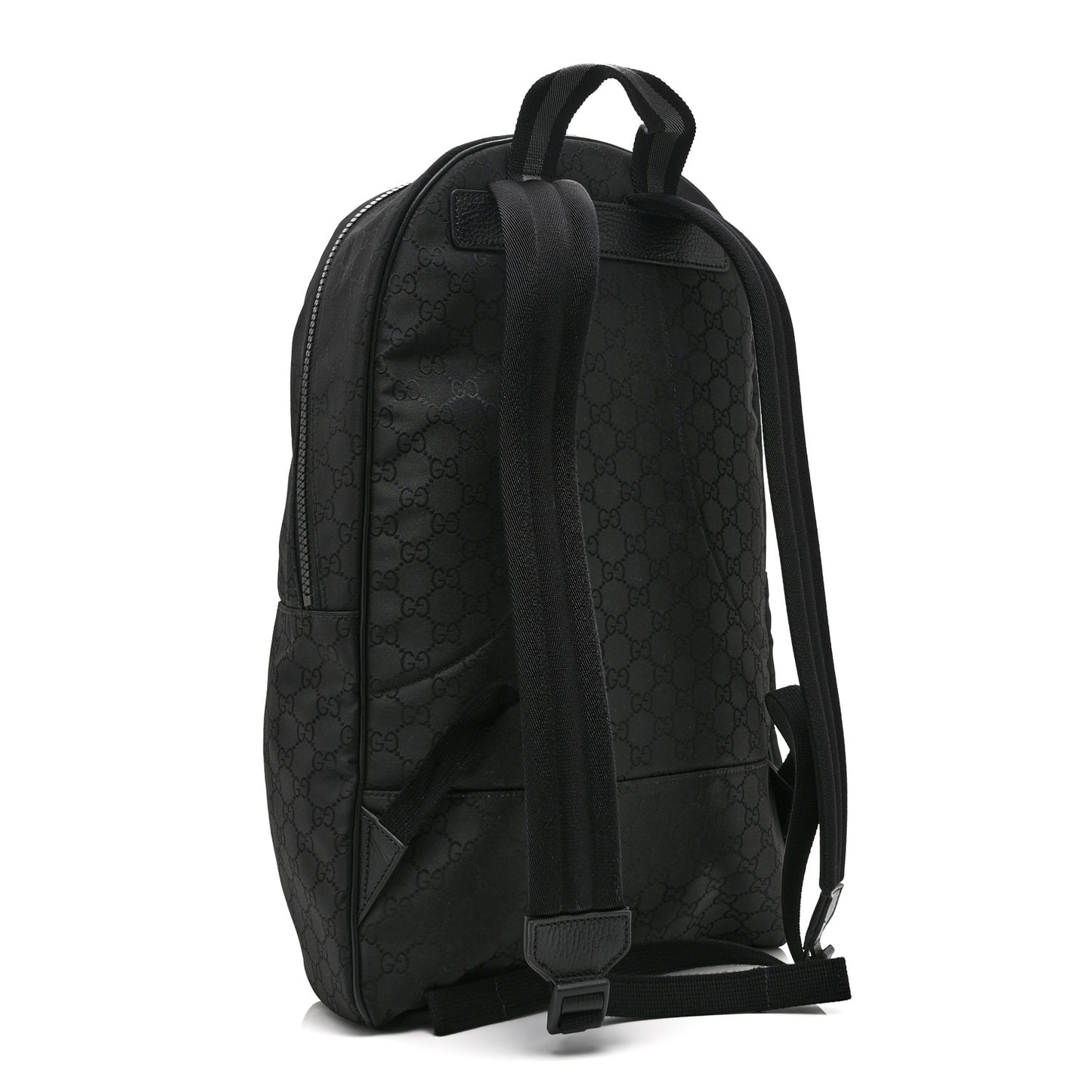 Nylon Monogram Slim Backpack Black