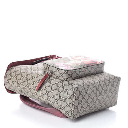 Gucci GG Supreme Monogram Blooms Medium Single Buckle Backpack Beige Multicolor Dry Rose 4 of 9