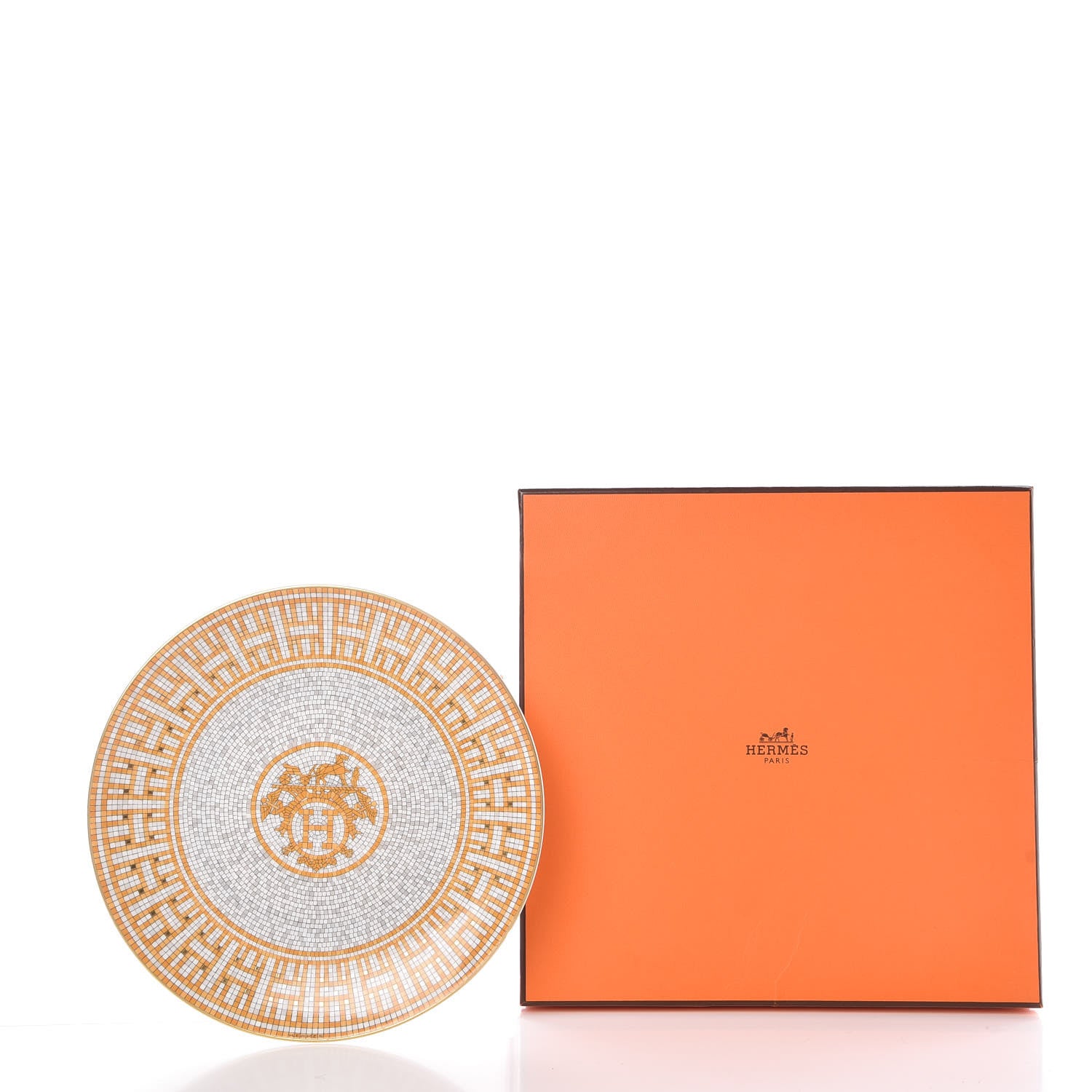 Hermes Porcelain Mosaique au 24 Dessert Plate 8.3 8 of 8