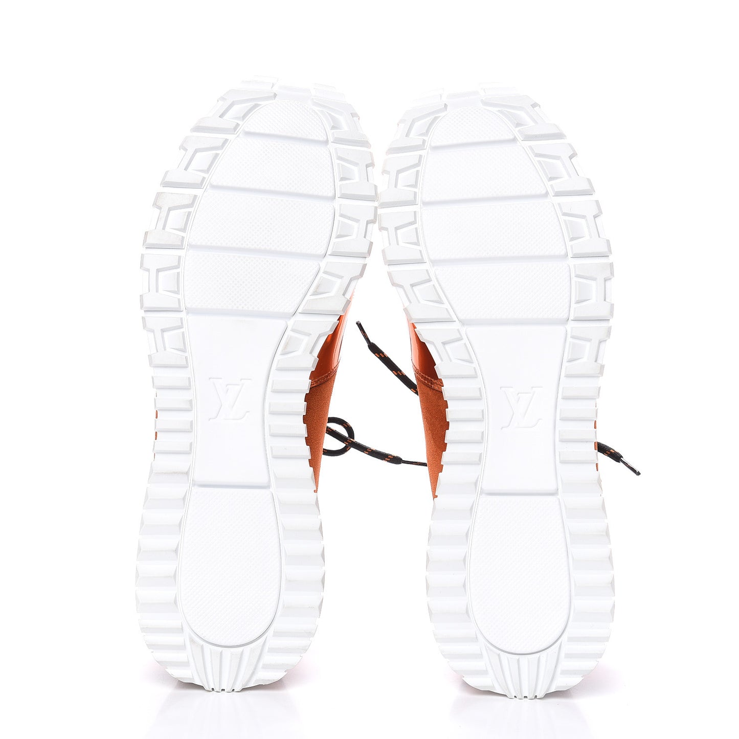 Metallic Patent Suede Run Away Sneakers 8 Orange