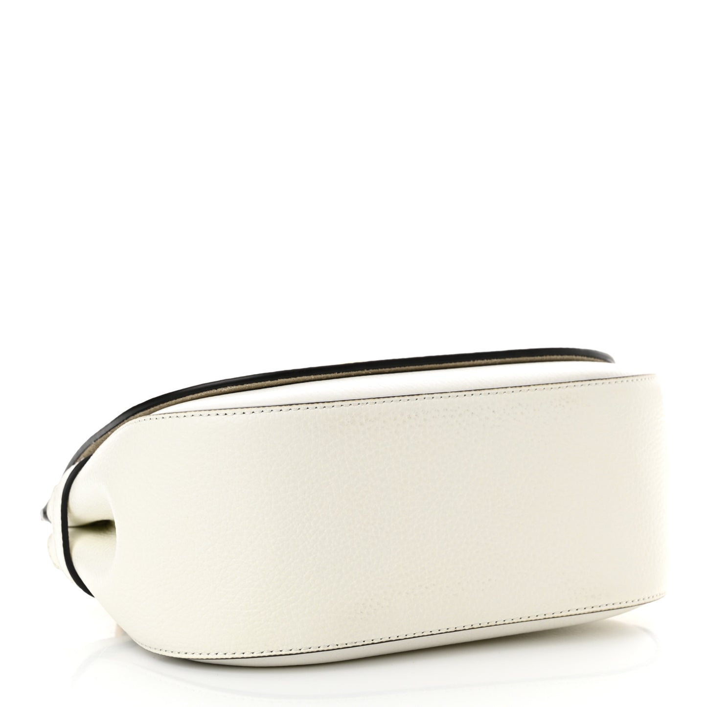 Small Classic Grain Calfskin Small Amberley Satchel White