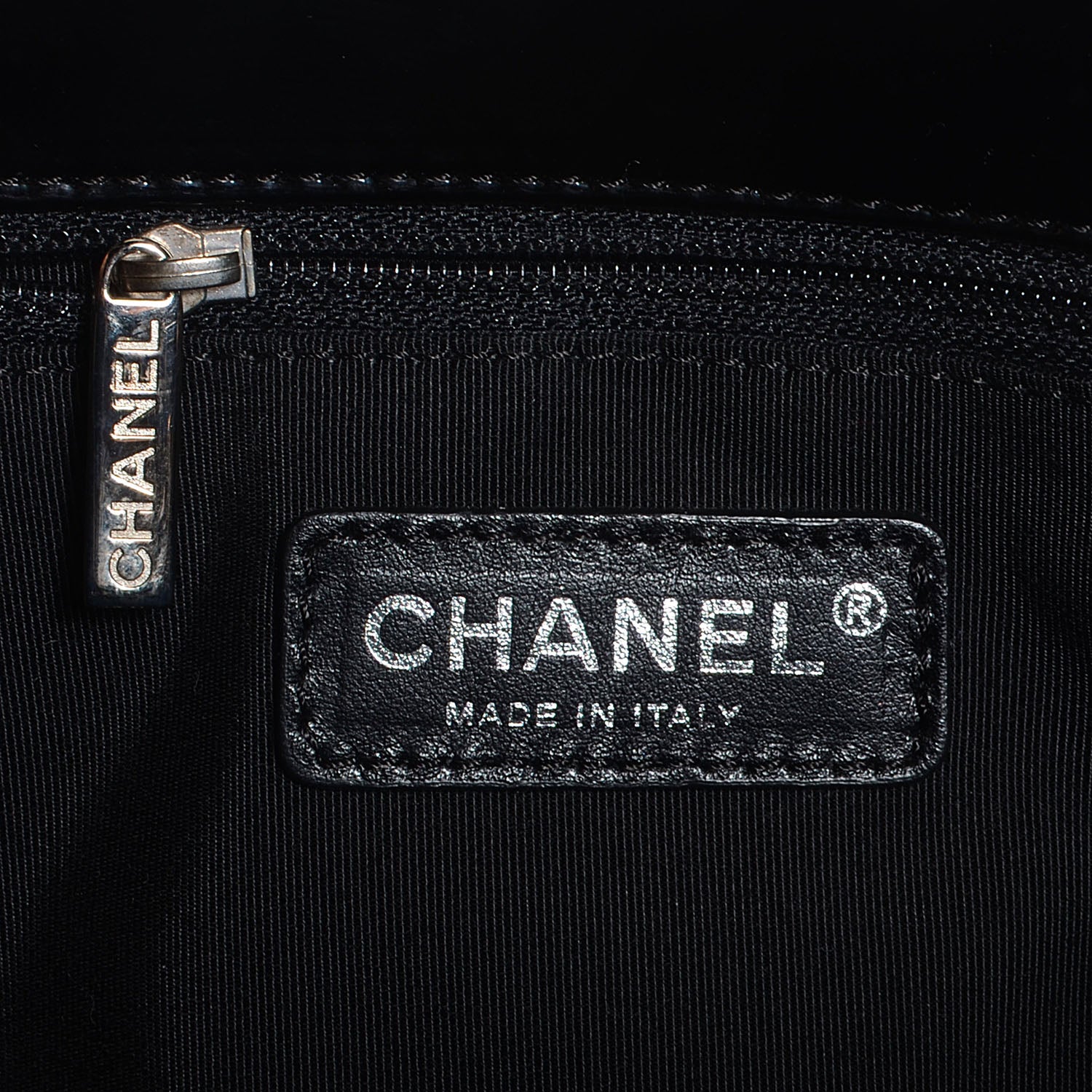 Chanel Patent Grand Shopping Tote GST Black 7 of 8