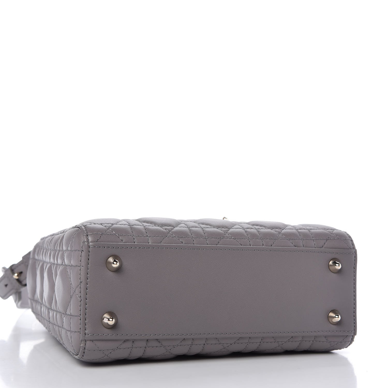 Christian Dior Lambskin Cannage Small My ABCDior Lady Dior Grey 4 of 10
