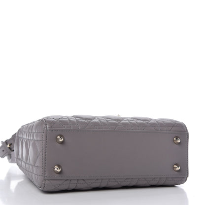 Christian Dior Lambskin Cannage Small My ABCDior Lady Dior Grey 4 of 10