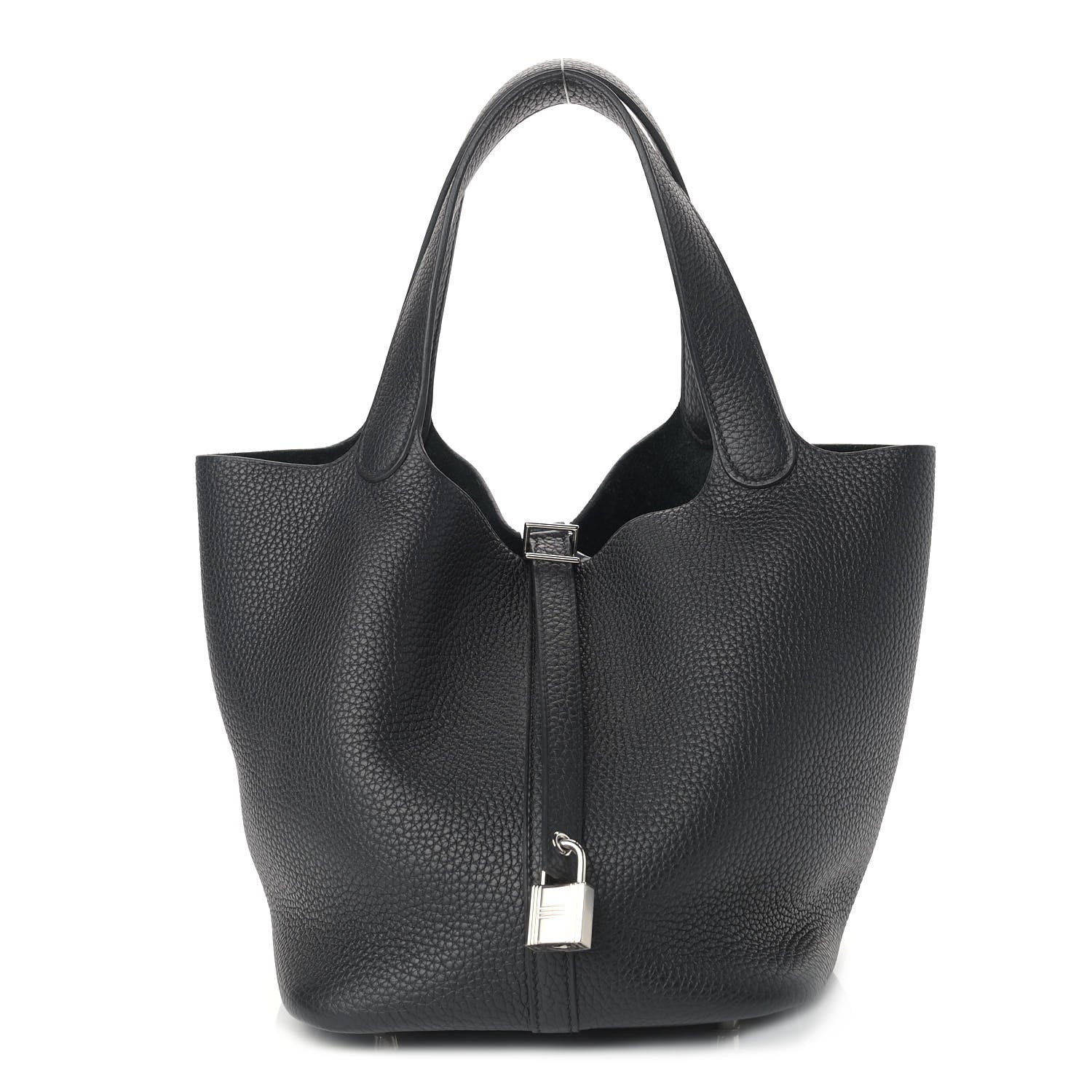 Hermes Taurillon Clemence Picotin Lock 22 MM Black 1 of 9
