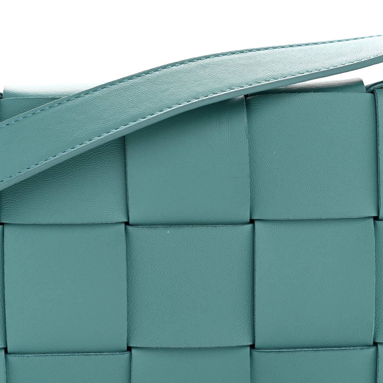 Bottega Veneta Lambskin Maxi Intreccio Cassette Crossbody Bag Linloleum 8 of 12