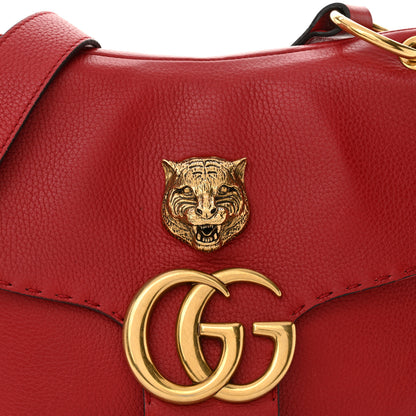 Gucci Cellarius Calfskin Feline GG Marmont Flap Shoulder Bag Vulcanic Red 8 of 10