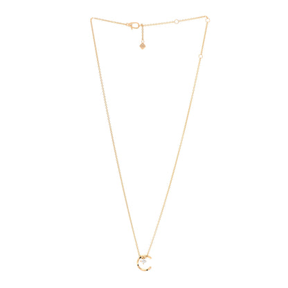 Chanel 18K Yellow Gold Diamond Coco Crush C Necklace 3 of 6